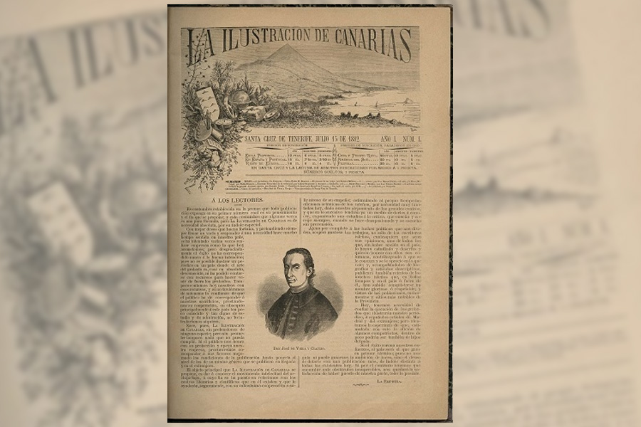La Ilustración de Canarias, periódico literario y científico, contó con la colaboración de muchos autores y contaba con bellas ilustraciones