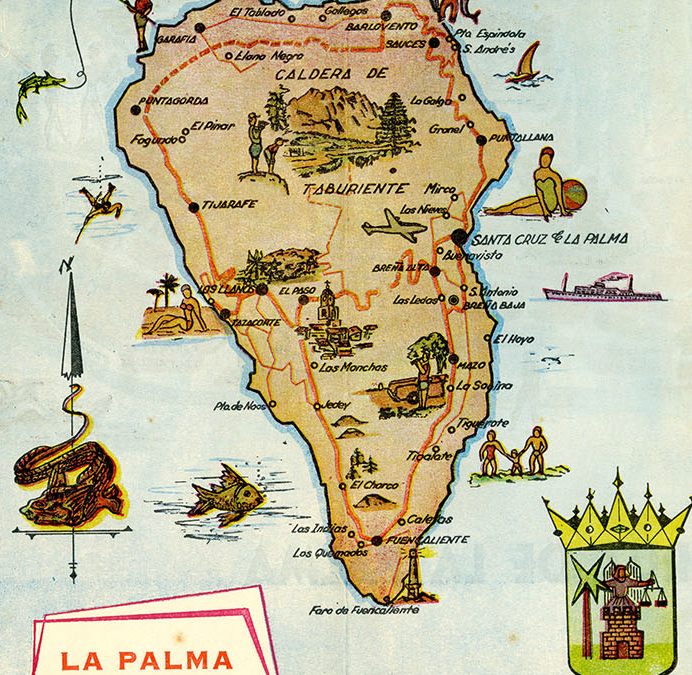 Mapa antiguo de La Palma