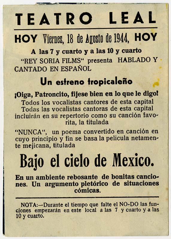 Bajo el cielo de México: fragmentos de cine y tiempo