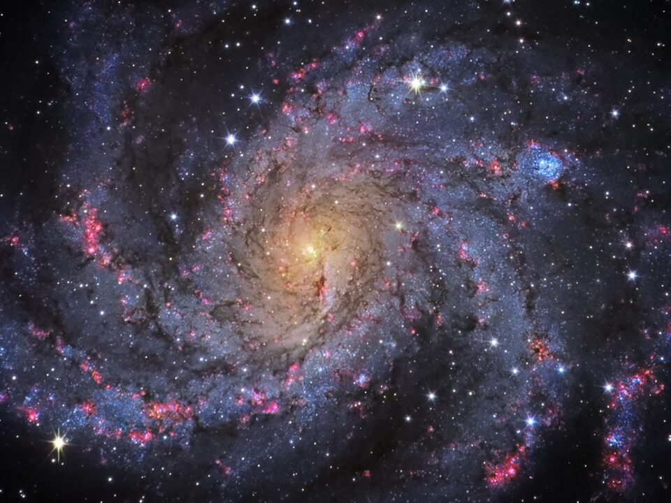 La galaxia espiral NGC 6946, fotografiada con el Gran Telescopio Canarias.