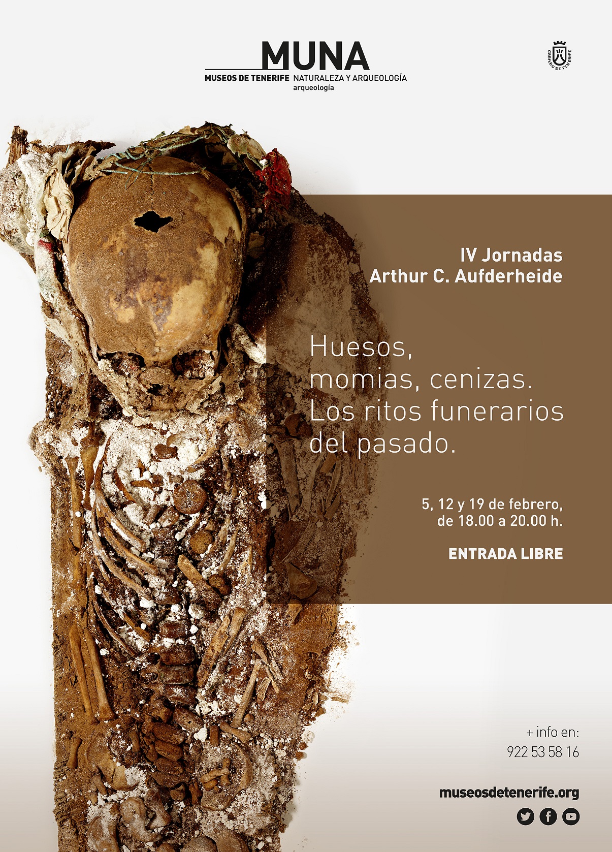 MUNA-Jornadas Huesos, momias, cenizas-Cartel 70x100 web