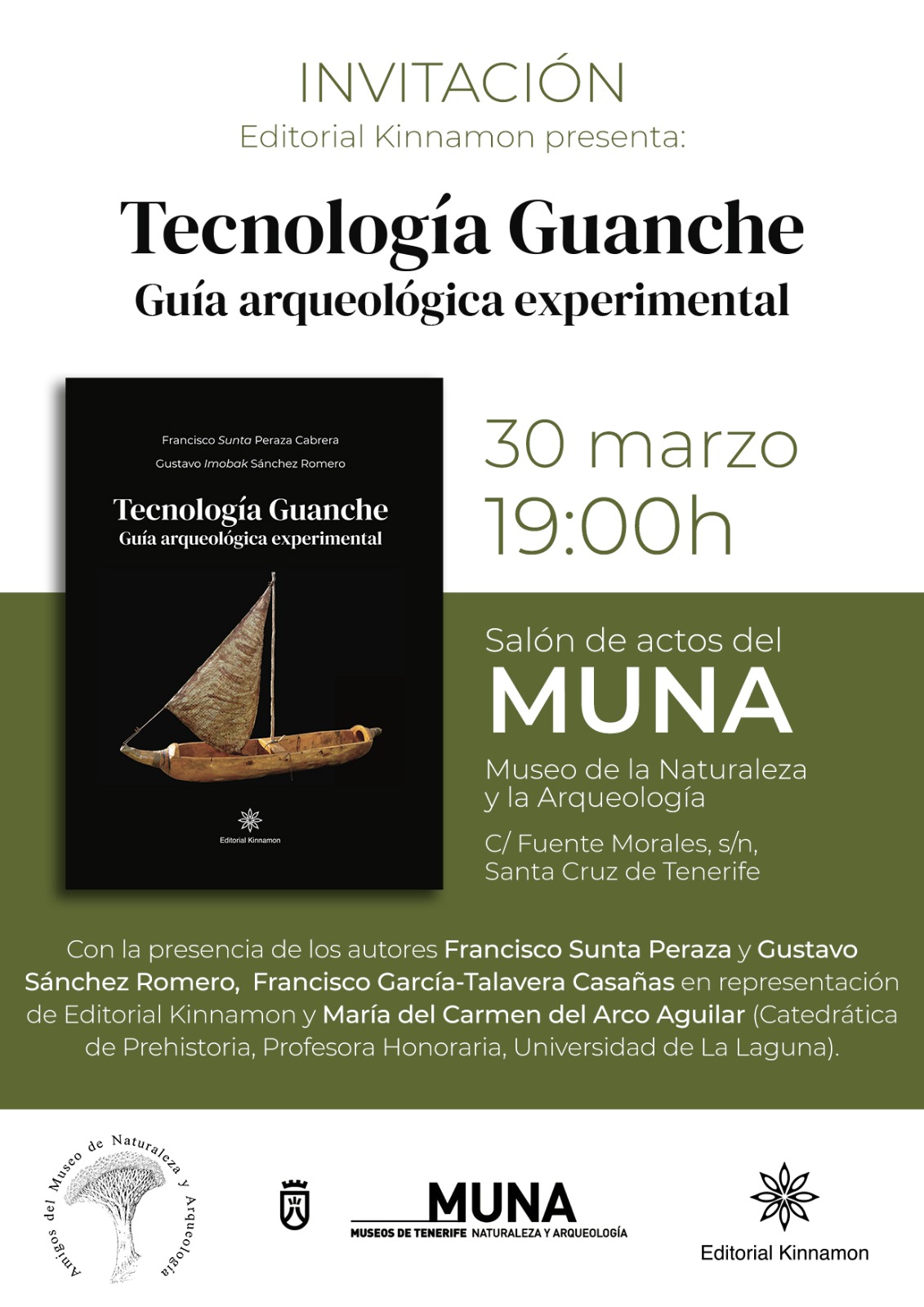 Invitación para la presentación del libro Tecnología Guanche