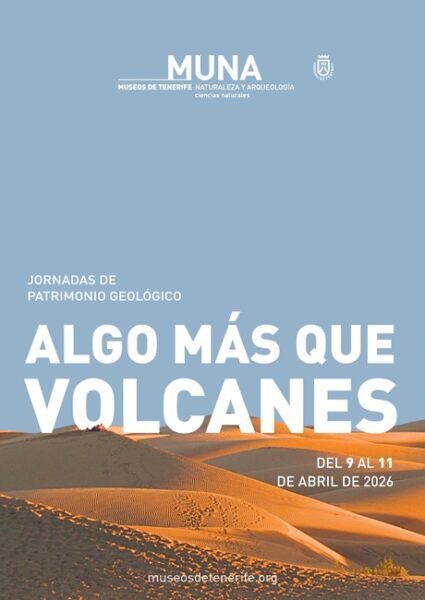 Cartel Jornadas de Patrimonio Geológico: algo más que volcanes (cielo y dunas)