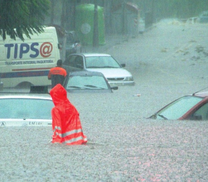 Inundación provocada por lluvias torrenciales