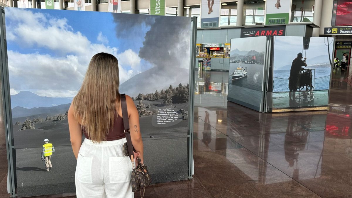 Intercambiador de Transportes de Santa Cruz de Tenerife podrán disfrutar de una parte de la exposición Ceniza y lava