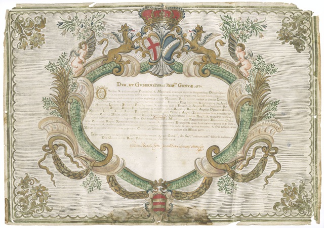 Diploma de los Lercaro